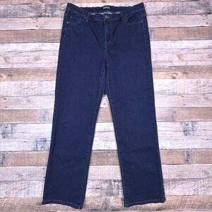 Buffalo Women Jeans Alyssa High Rise Straight Leg Dark Wash Blue 12/32 Stretch